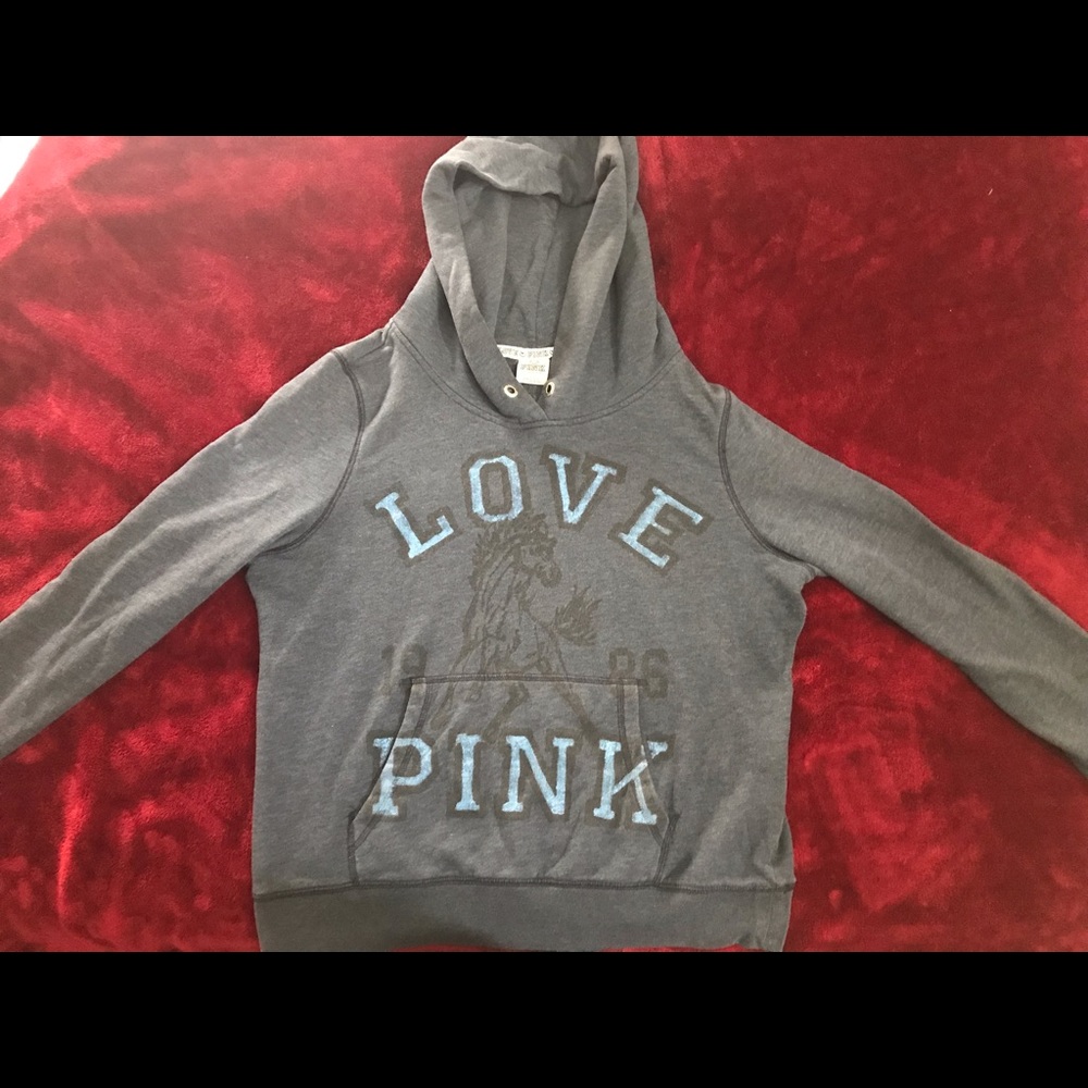 PINK VS dark/navy blue sweatshirt